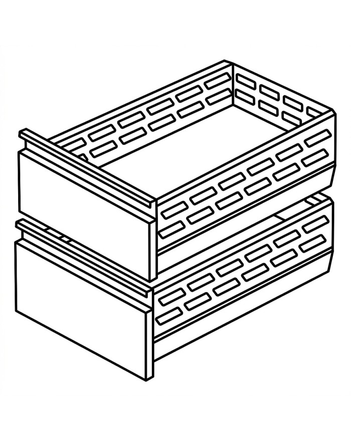 Drawers 1/2 H (int) 240 mm...