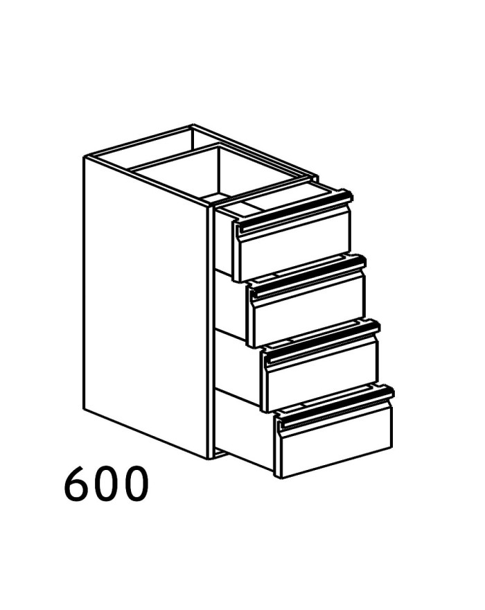 KOMODA Z 4 SZUFLADAMI 400X600