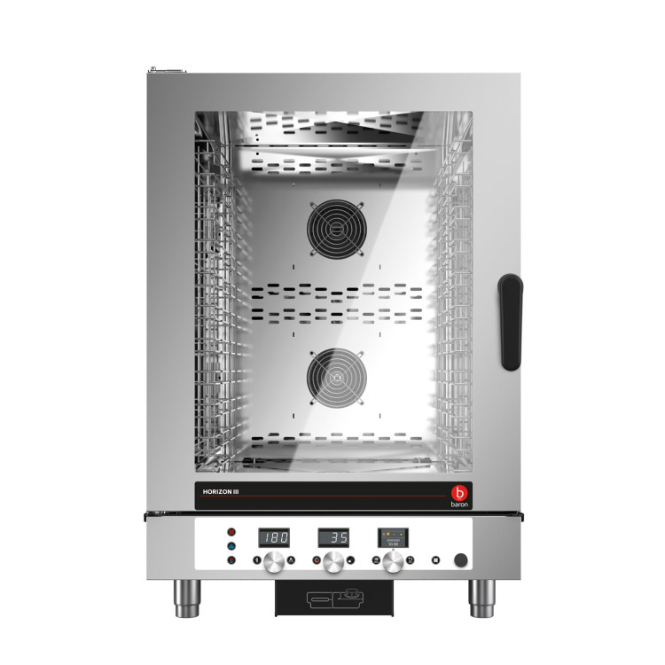 GASBEHEIZTER HEISSLUFTDÄMPFER MIT DIREKTEM DAMPF - 10 X 1/1 GN - 10 X 600 X 400 ● ELEKTROMECHANISCHE STEUERUNGEN