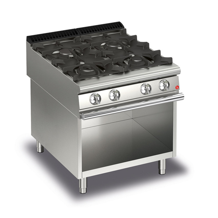 COCINA DE GAS DE 4 FUEGOS EN COMPARTIMENTO ABIERTO