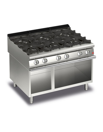 COCINA DE GAS DE 6 QUEMADORES EN COMPARTIMENTO ABIERTO 38,40  KW