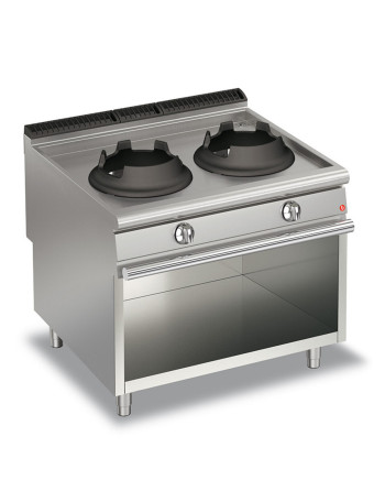 WOK 2 QUEMADORES GAS 10KW EN COMPARTIMENTO ABIERTO
