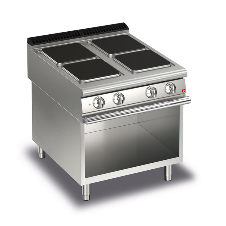 COCINA 4 PLACAS CUADRADAS ELÉCTRICAS EN COMPARTIMENTO ABIERTO