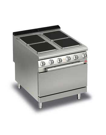 CUCINA 4 PIASTRE QUADRE ELETTRICHE SU FORNO ELETTRICO