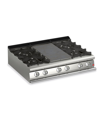 GAS GLÜHPLATTENHERDE MIT 4-FLAMMEN-GASTISCHHERD