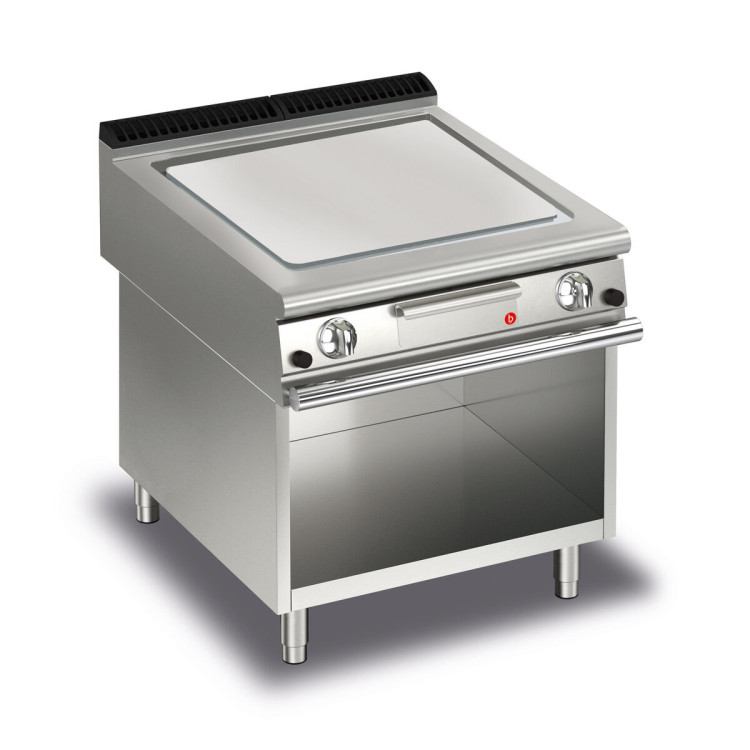 FRY TOP S GAS M80 AISI plate - smooth - on thermostat compartment