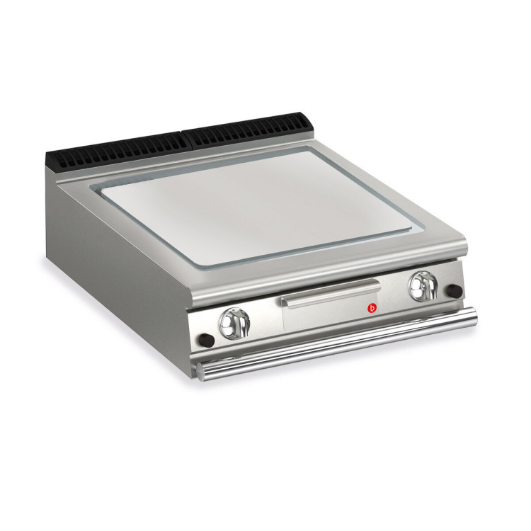 FRY TOP S GAS M80 Piastra in AISI - liscio - Versione Top Termostatato