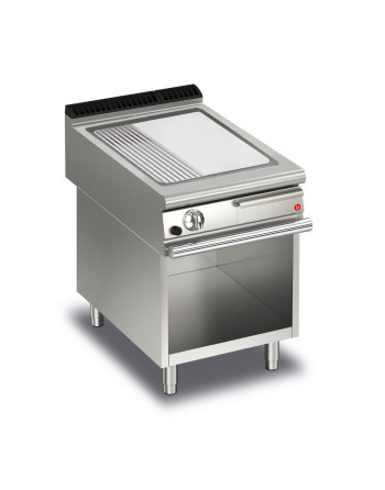 FRY TOP S GAS M60 AISI Plate - 1/3 RIBBED - On cabinet