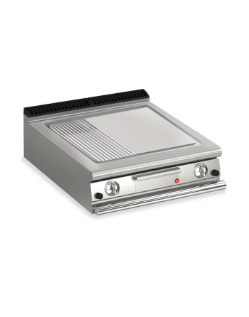 FRY TOP S GAS M80 AISI Platte - 1/3 GERILLT - Top  Version - Thermostat