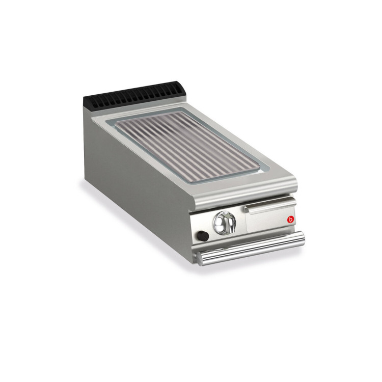 FRY TOP S GAS M40 AISI Platte - GERILLT - Top Version