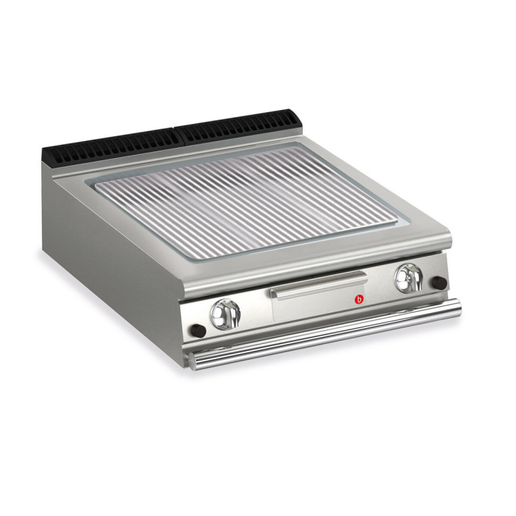 FRY TOP S GAS M80 AISI Platte - GERILLT - Top Version