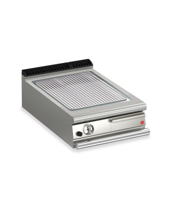 FRY TOP S GAS M60 Chrome Plate - RIBBED - Top  Version - Thermostat
