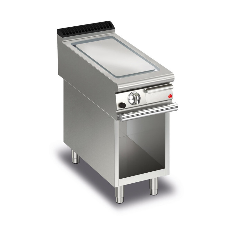 FRY TOP S GAS M40 Stainless Steel Plate - Smooth - On cabinet