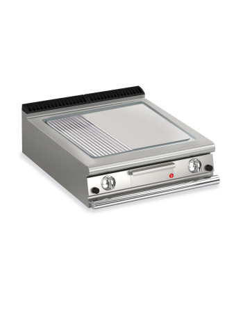 FRY TOP S GAS M80 Eisen platte - 1/3 GERILLT - Top Version