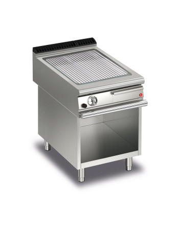 FRY TOP S GAS M60 Eisen platte - GERILLT - Su vano