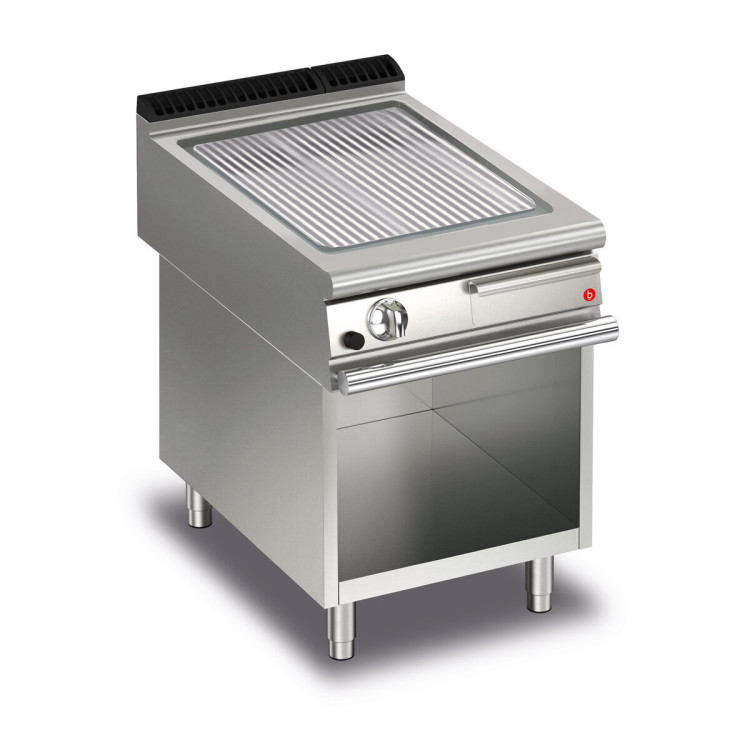 FRY TOP S GAS M60 Eisen platte - GERILLT - Su vano