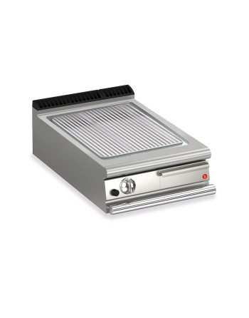 FRY TOP S GAS M60 Iron Plate - RIBBED - Thermostat Top Version