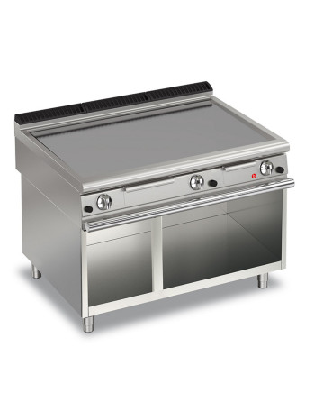 GAS-GRILLPLATTEN - GLATTE PLATTE MIT THERMOSTAT AUF UNTERBAU