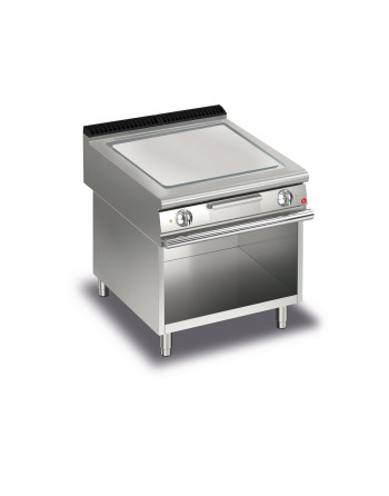 FRY TOP S électrique M80 plaque Chromée - Lisse - SUR PLACARD - thermostaté