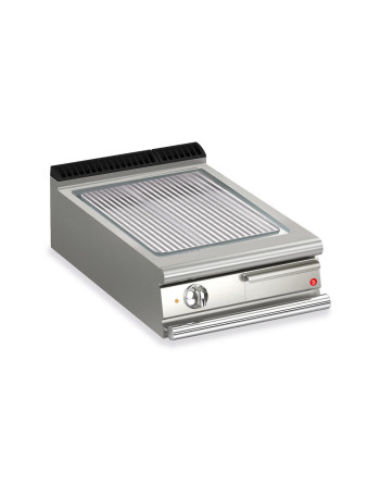 FRY TOP S Electric M60 Iron Plate - RIBBED - Thermostated Top Version