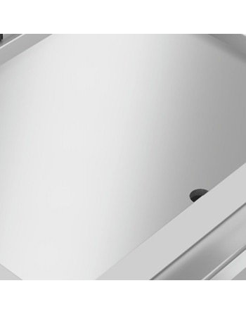 FRY TOP ELETTRICO PIASTRA LISCIA CROMATA SU VANO A GIORNO