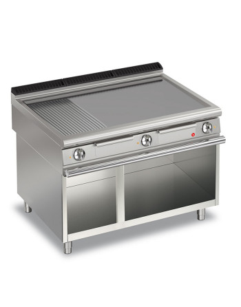 ELEKTROGRILLPLATTEN - PLATTE 2/3 GLATT - 1/3 GERILLT - AUF UNTERBAU