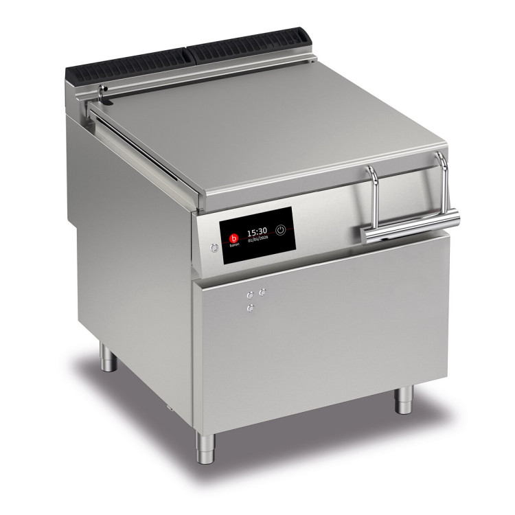 ELEKTRO-KIPPBRATPFANNE 120 LT AUTOMATIK KIPPVORRICHTUNG - EISEN-TIEGEL