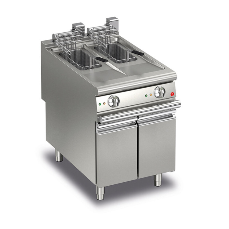 FRIGGITRICE ELETTRICA 2  VASCHE 10+10 LT - CON KIT 2 CESTELLI