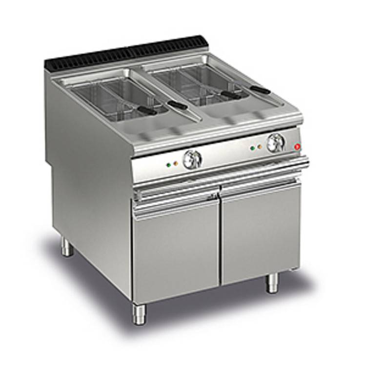 ELECTRIC FRYER 2 BASINS 22+22 L - WITH 4 BASKET KIT