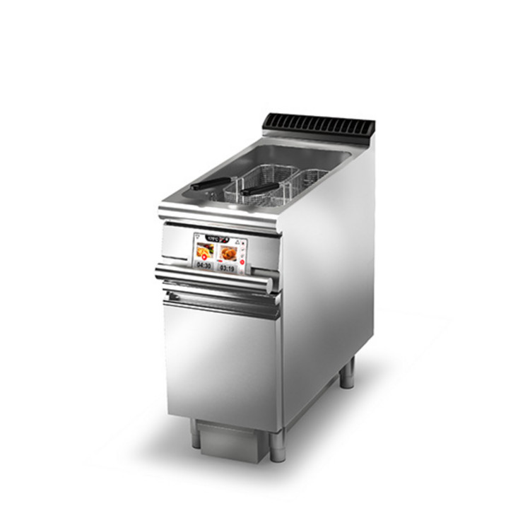 FRIGGITRICE EVO ELETTRICA 1 VASCA A CONTROLLO ELETTRONICO 22 LT - Con sistema filtraggio olio