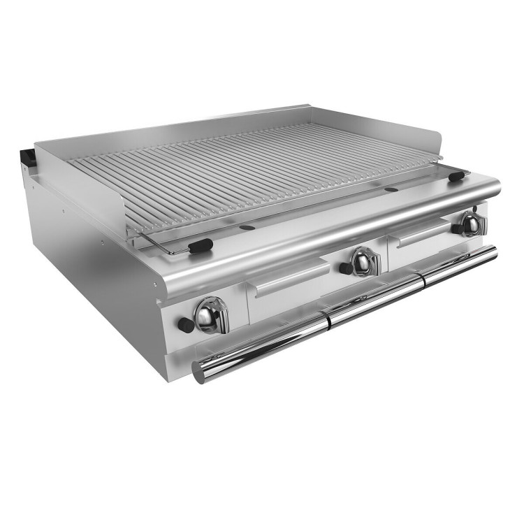 Grill aus Lavastein GAS  M120 - gemischter Fleisch-/Fischgrill - M120 Top Version