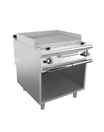 Parrilla de piedra de lava GAS M80 - Parrilla de acero inoxidable - M80 en compartimento