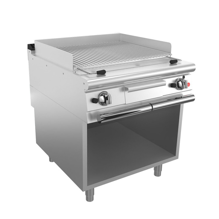 Parrilla de piedra de lava GAS M80 - Parrilla de acero inoxidable - M80 en compartimento