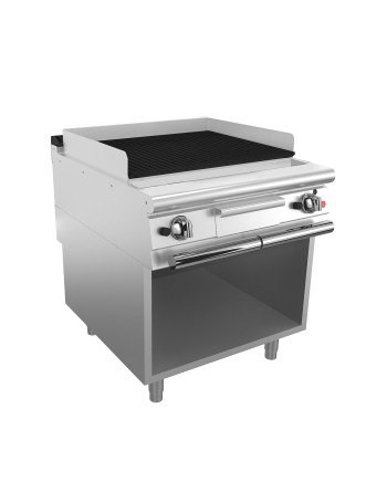 Gas Lava Stone Grill M80 - Cast Iron Grill - M80 on compartment
