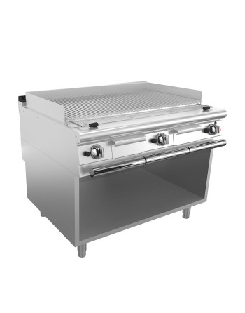 Gril en pierre de lave GAS M120 - Gril en acier inoxydable - M120 sur compartiment