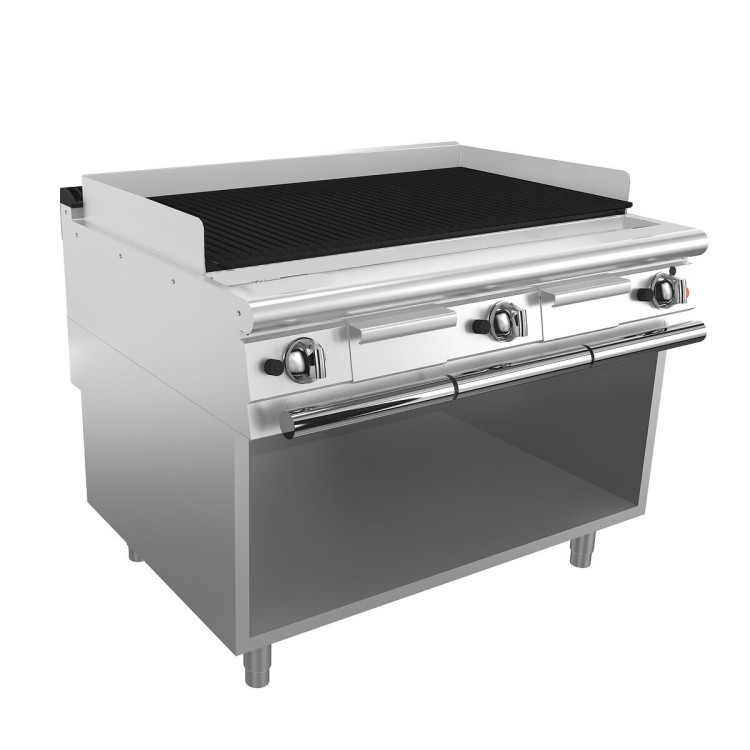 Gas Lava Stone Grill M120 - Cast Iron Grill - M120 on compartment