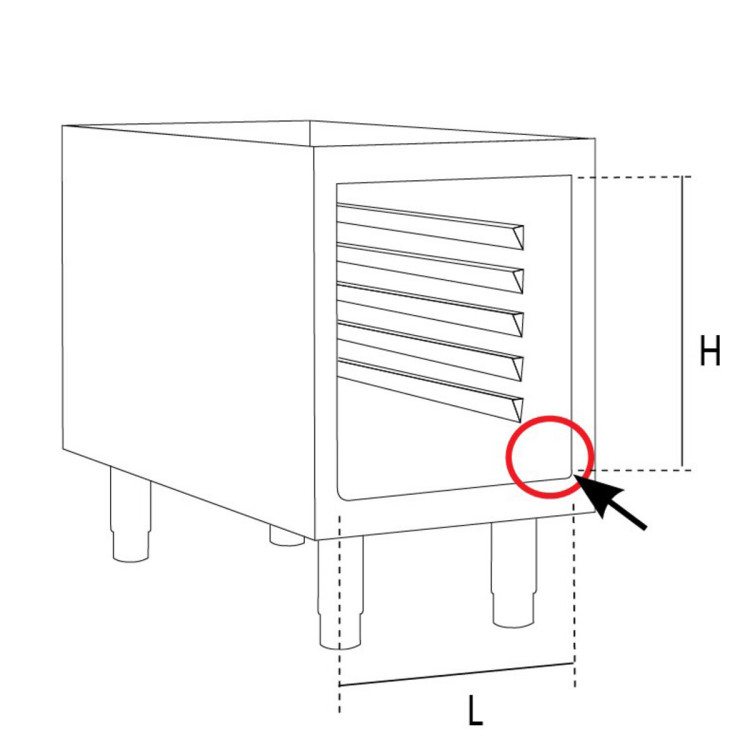 BASE NEUTRE AVEC FINITION HYGIÉNIQUE H2 M40 - GN1/1