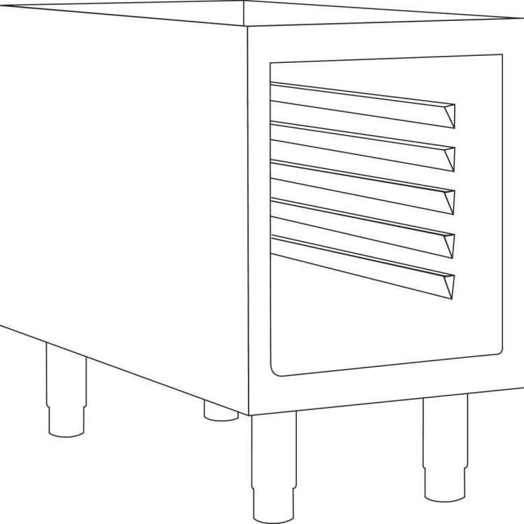 BASE NEUTRE AVEC FINITION HYGIÉNIQUE H2 M40 - GN1/1