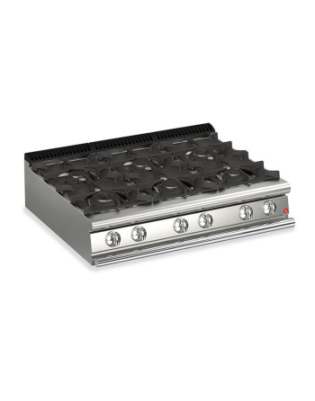 COCINA DE GAS DE 6 QUEMADORES VERSIÓN TOP - 27,6 KW