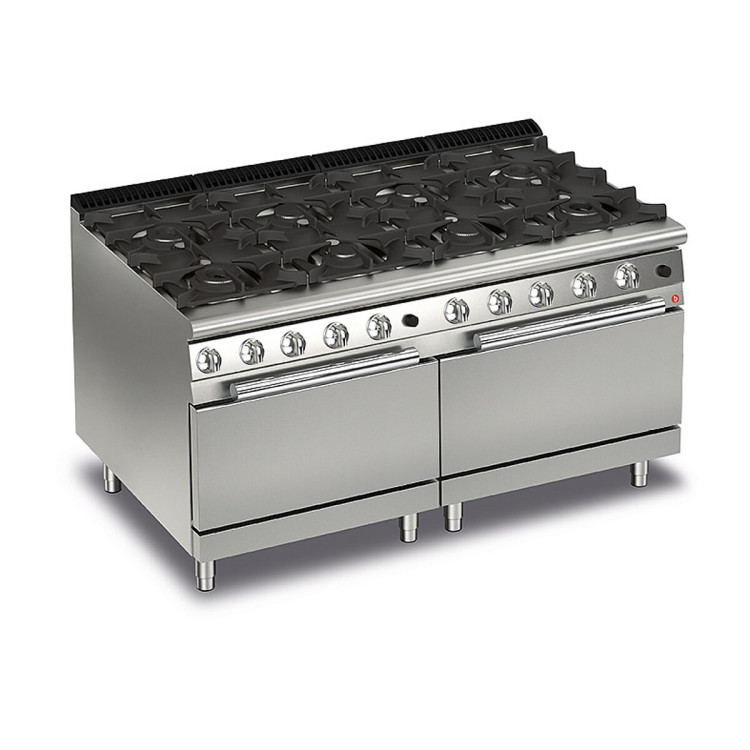 COCINA DE GAS CON 8 QUEMADORES Y 2 HORNOS DE GAS - 52,4 KW