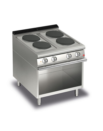 COCINA 4 PLACAS REDONDAS CUADRADAS ELÉCTRICAS EN COMPARTIMENTO ABIERTO
