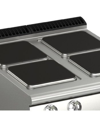 COCINA 4 PLACAS CUADRADAS ELÉCTRICAS EN COMPARTIMENTO ABIERTO