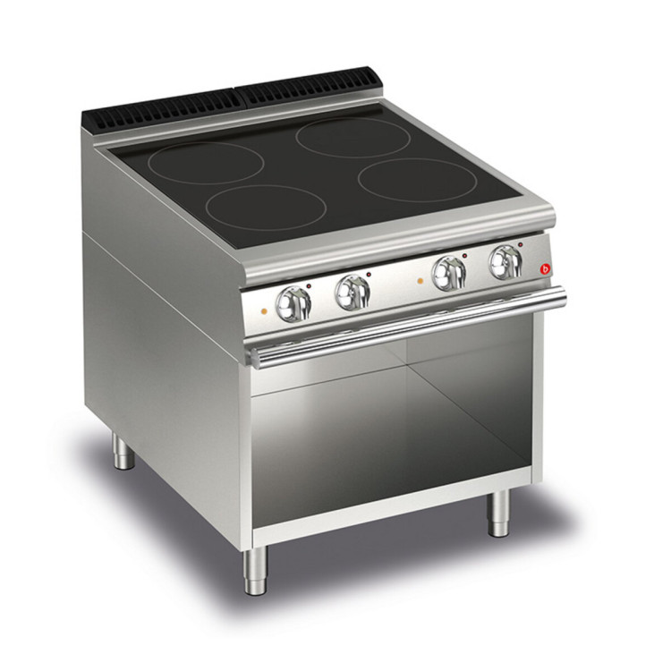 CUCINA ELETTRICA 4 ZONE VETROCERAMICA SU VANO A GIORNO
