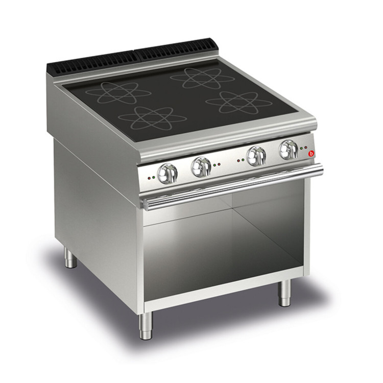 COCINA ELÉCTRICA DE INDUCCIÓN DE 4 ZONAS EN COMPARTIMENTO ABIERTO