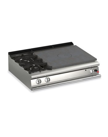 GAS SOLID TOP WITH 2 BURNERS ON THE LEFT  - TOP VERSION