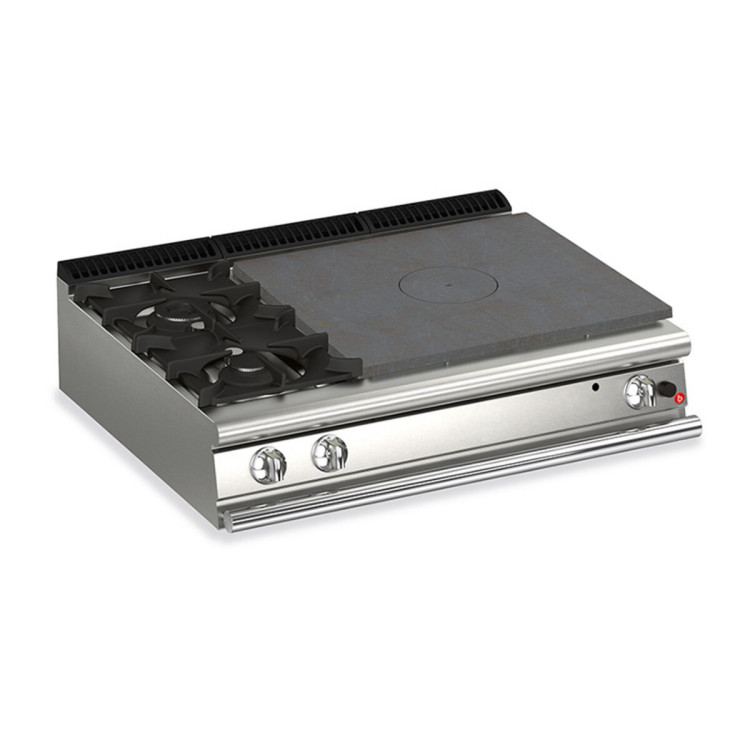 PLAQUE DE CUISSON TOUT GAZ AVEC 2 BRÛLEURS GAUCHE SUR LA VERSION TOP
