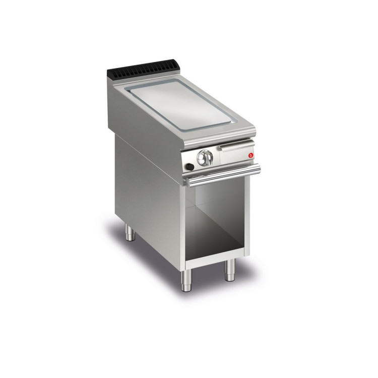 FRY TOP S GAS M40 AISI plate - smooth - on thermostat compartment