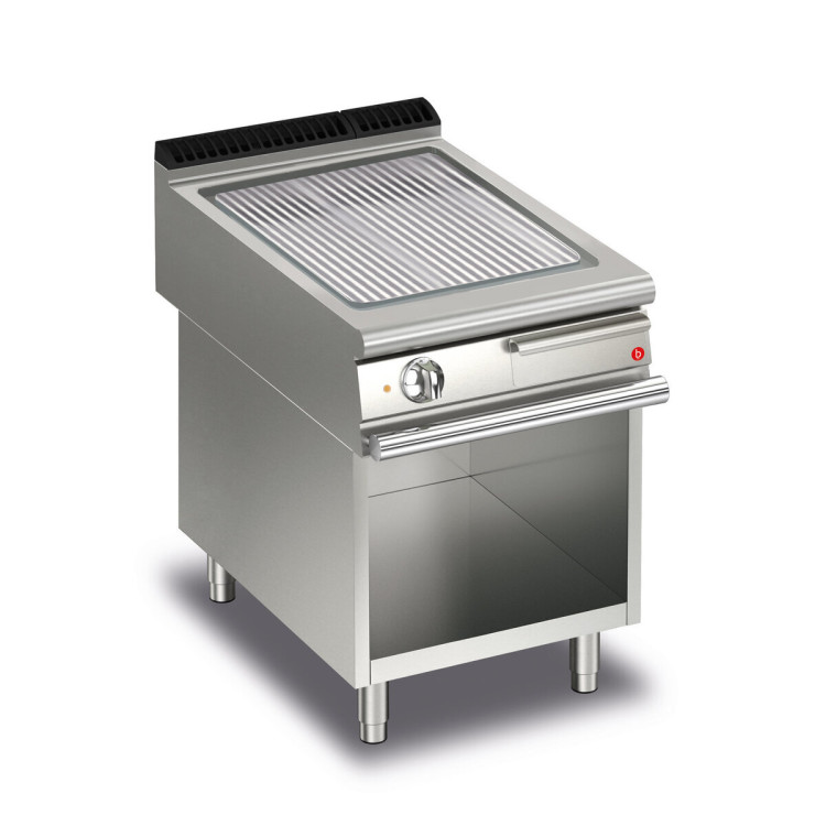 FRY TOP S Electric M60 Eisen platte - GERILLT - Auf Thermostatfach