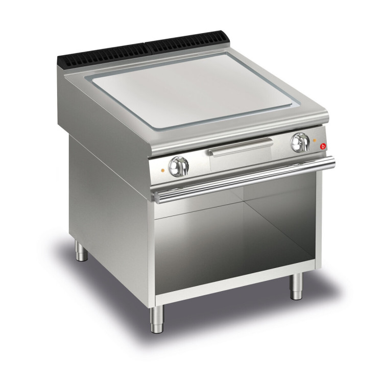 FRY TOP S Elettrico M80 Piastra Cromata - liscio - Su vano Termostatato