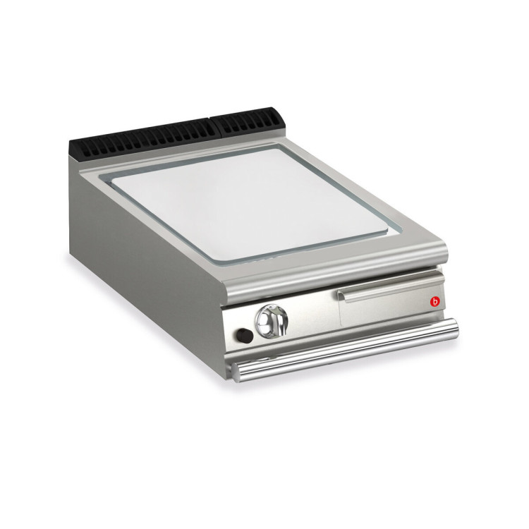 FRY TOP S GAZ M60 plaque Chromée - 1/3 Nervurèe - Version Top - thermostaté